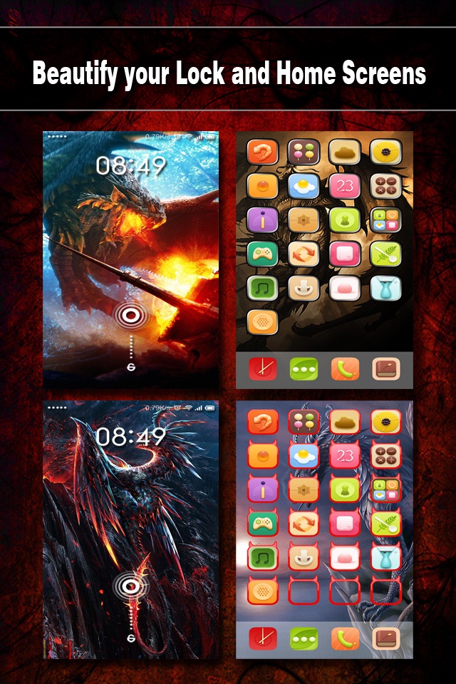 Dragon Wallpapers, Backgrounds & Themes - Home Screen Maker with Cool HD Dragon Pics for iOS 8 & iPhone 6 screenshot 2