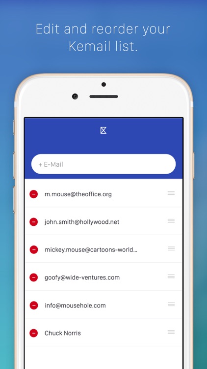 Kemail — keyboard to paste email addresses