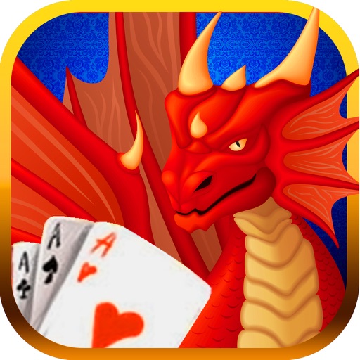 Aaaah! Dragon Card Play Poker Video Casino Games for Wild Jackpot Icon