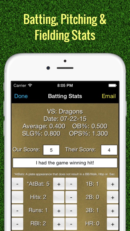 Softball Stats Tracker Fastpitch screenshot-0