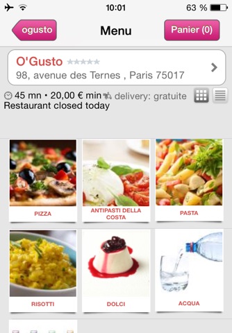 Ogusto Paris Italien screenshot 2