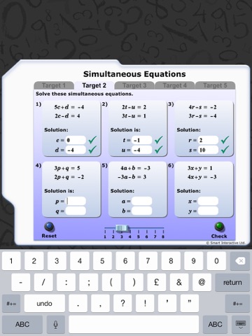 Maths Workout - Simultaneous Equations screenshot 2