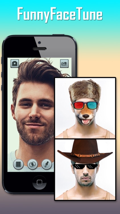 Funny Face Tune Pro - Selfie Photo Maker to Add Tattoo, Wig, Mustache, Piercing and More on Yr Body