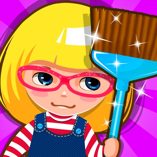 New Year Housework Day! Kids House Clean & Design Icon