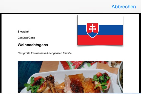 Traditional and popular dishes from around the world in German language screenshot 3