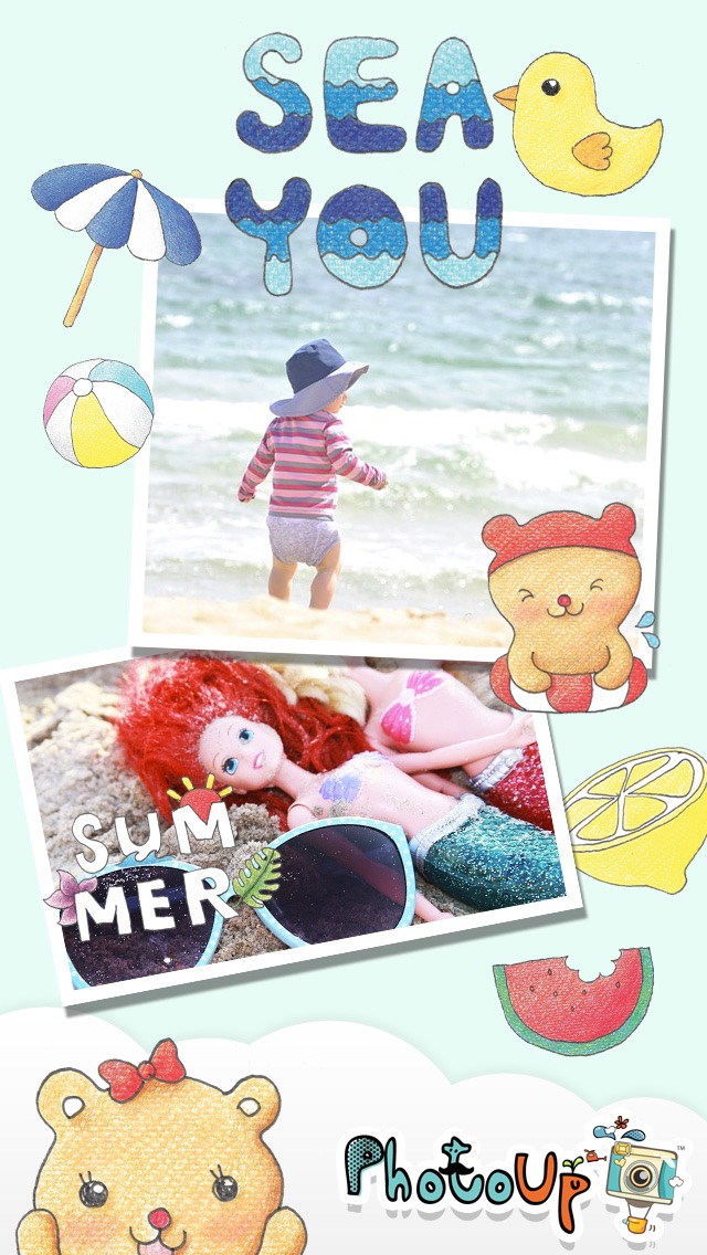 PhotoUp - Cute Stamps Frame Filter photo decorationのおすすめ画像2
