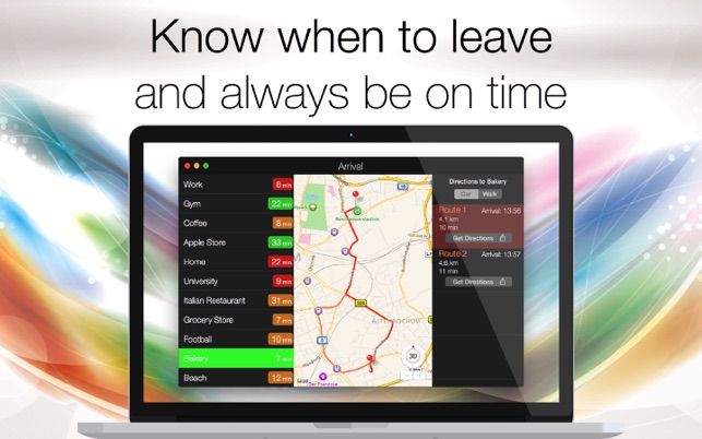 ‎Arrival - GPS driving assistant: ETA, travel time and directions to your favorite locations Screenshot