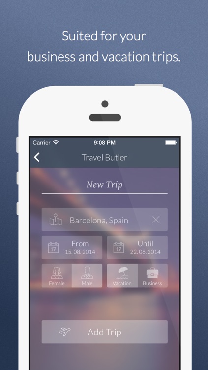 Travel Butler - Vacation Trip Planner with Weather Forecast & Packing List screenshot-3