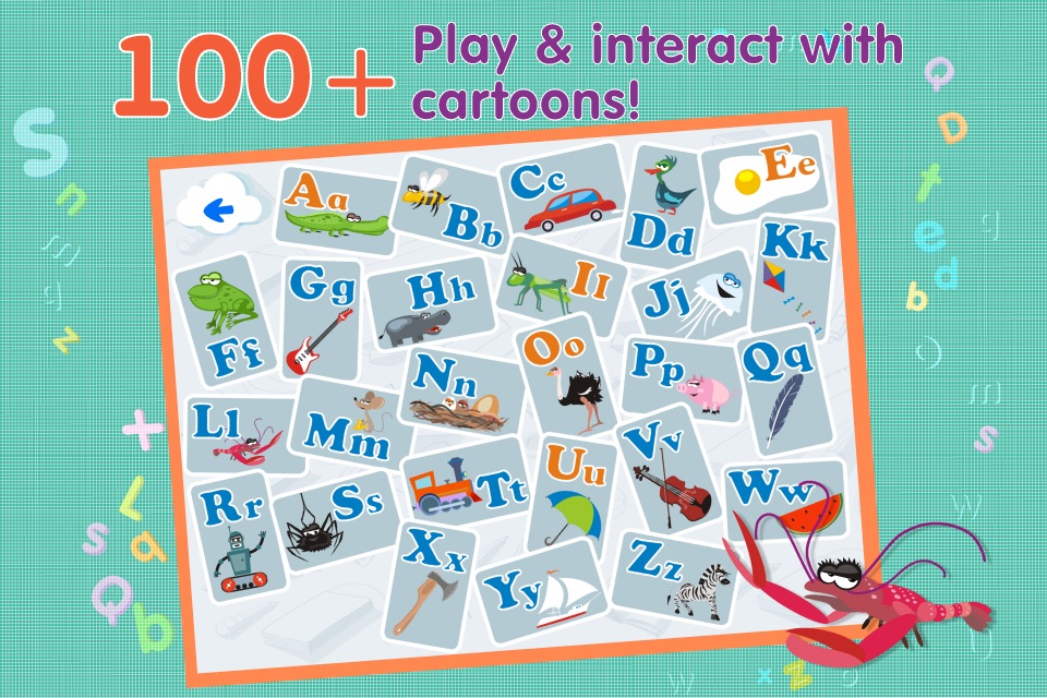 ABCs alphabet phonics games for kids based on Montessori learining approach screenshot 3