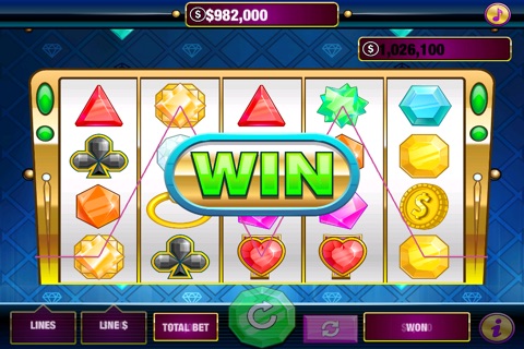 Big Heart Wild Diamond Cash Casino Slots Showdown screenshot 2