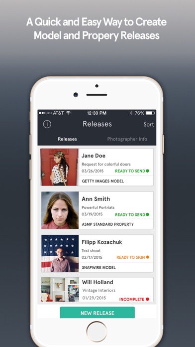 How to cancel & delete Releases - Model and Property Release App by Snapwire from iphone & ipad 1