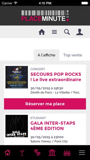 Placeminute : billet soirée, festival, concert, musée, théât(圖1)-速報App