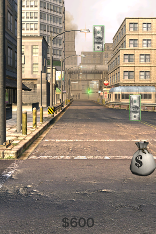 Rainy PayDay - Play a Free Money Game Where You Must Be Quick to Get Filthy Rich! Slide Your Magical Money Bag and Grab the Most 100 Dollar Bills Fast Before They Make It Into the Street! screenshot 3