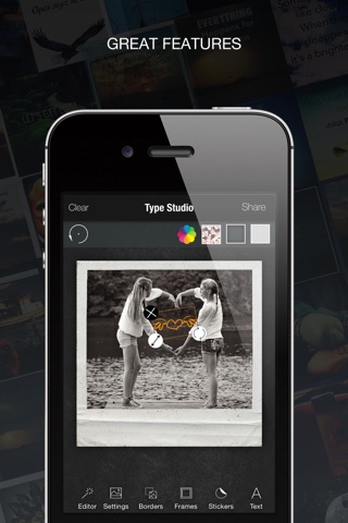 Type Studio Image Editor - Add text, caption & frame over picture screenshot 3