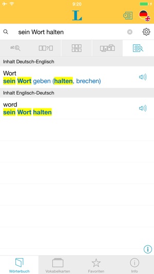 Englisch <-> Deutsch Wörterbuch Basic mit Sprachausgabe(圖2)-速報App