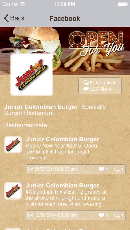 Junior Colombian Burger Apps