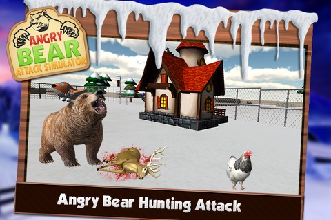 Bear Attack Simulator 3D - Real Wild Animal Rampage and Hunting Adventure in Snowfall Valley screenshot 4