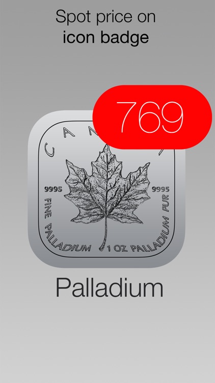 Palladium Price Watch - live spot price on a troy ounce bullion coin icon /w charts, push notifications, custom alerts and more ... screenshot-3