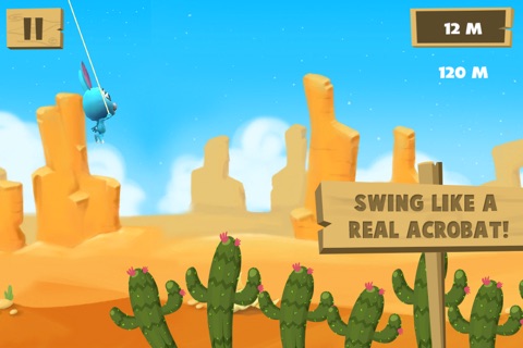 Swinging Bunny: Fly With Rope And Help The Rabbit Hopper Cross The Desert screenshot 3