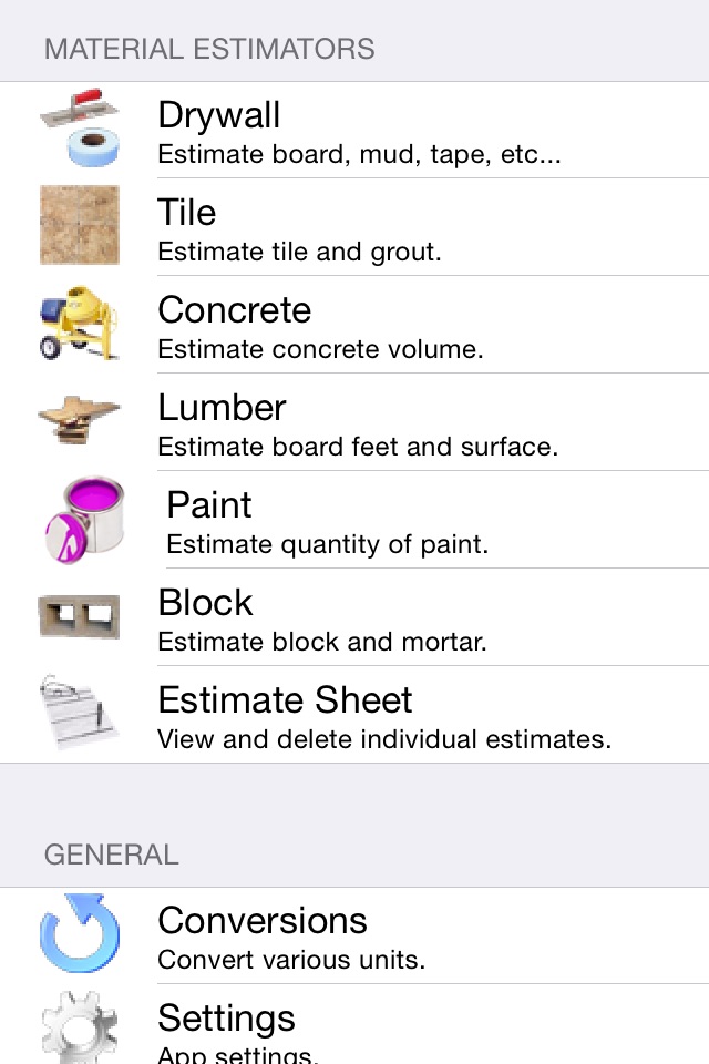 Construction Calc Pro screenshot 4