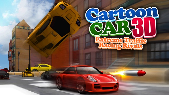 Cartoon Car 3D Real Extreme Traffic Racing Rivals Simulator (圖1)-速報App