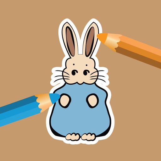 Coloring Book for Peter Rabbit edition : Finger Painting Game