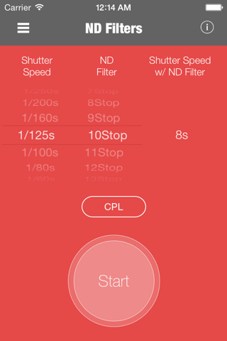 Neutrally+ ( ND filter exposure calculator ) screenshot 2