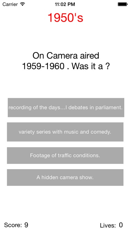 Television Trivia Quiz