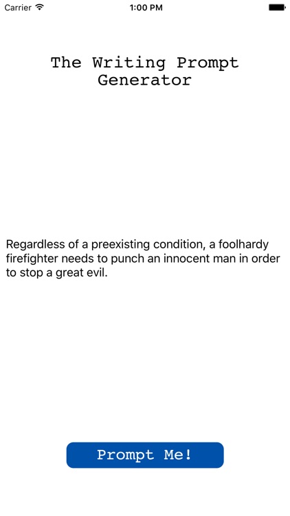 Creative Writing Prompt Generator