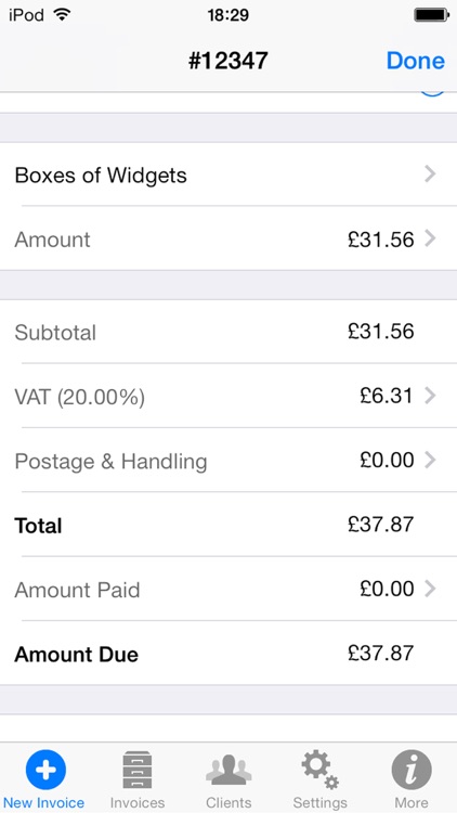 Easy Mobile Invoice App For iPhone & iPod Touch screenshot-0