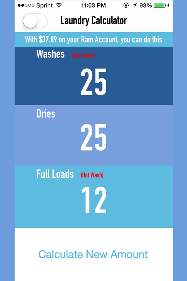 URI Laundry Calculator screenshot 3