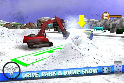 Snow Rescue Excavator Sim 3D – City Heavy Winter Snow Relief Operation Game screenshot 3