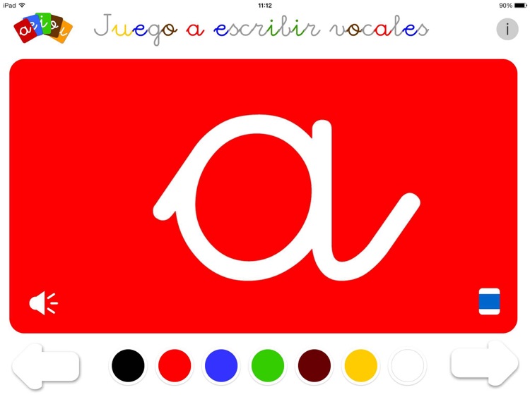 Juego a escribir vocales