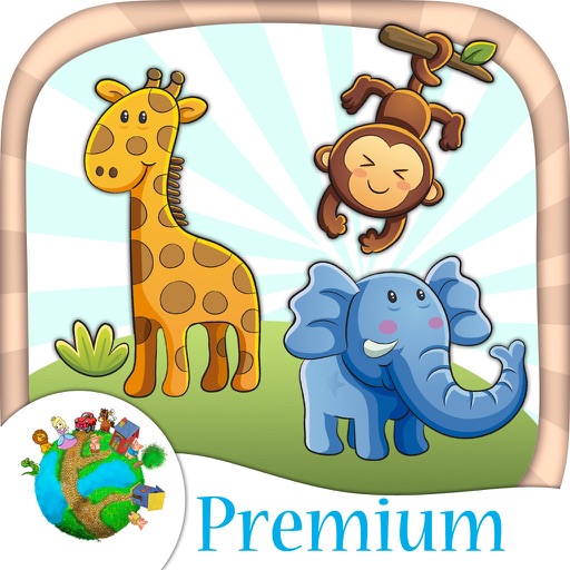 Color zoo and jungle animals - coloring books-Premium