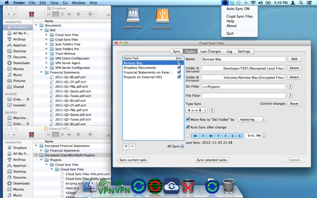 ‎Crypt Sync Files Screenshot