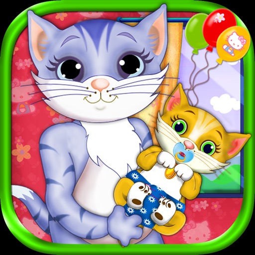 Kitty’s Newborn Baby – Kitty mommy’s new baby care game Icon