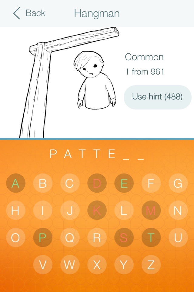 Hangman 2 - word game. Addictive quiz with words guessing screenshot 2