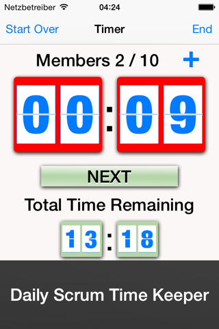 Daily Scrum Time Keeper (DSTimeK) - helps you stick to your allotted time for speaking screenshot 2