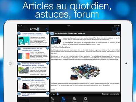 i-nfo.fr HD (i-actu, tests, accessoires, apps gratuites, bons plans et news) screenshot 2