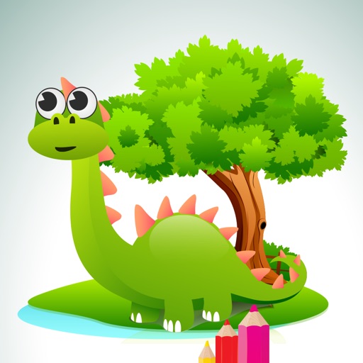 Dinosaurs Coloring Book - magic finger for kid games Icon