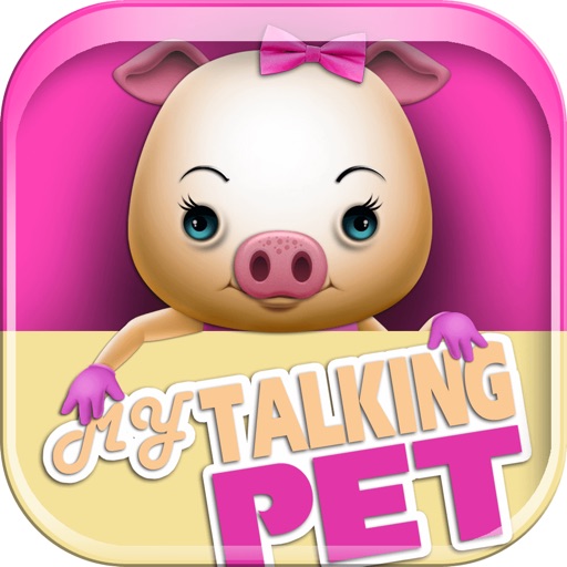 My Talking Pet - virtual pig with free mini games for kids icon