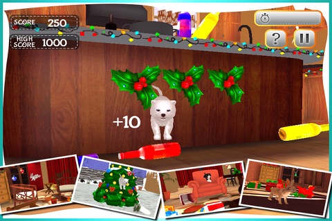 Pet Simulator 3D - Cute Cat and Little Dog Christmas Game to Play in Home Lawn with Santa screenshot 3
