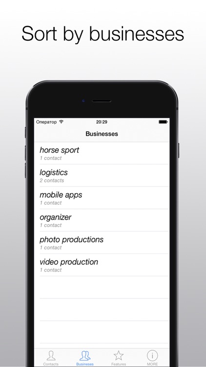 Business Contacts App