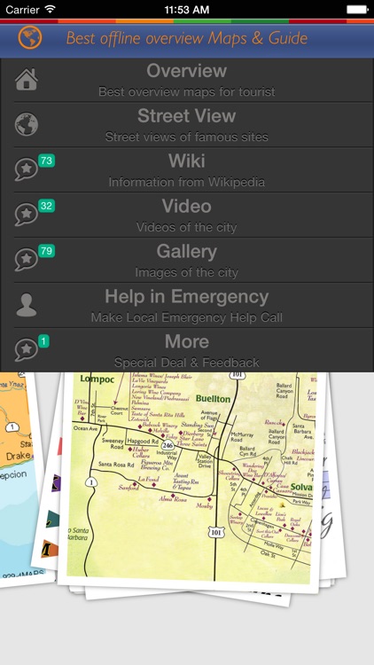 Santa Barbara Tour Guide: Best Offline Maps with StreetView and Emergency Help Info