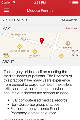 Medeco Medical Centre Penrith screenshot 2