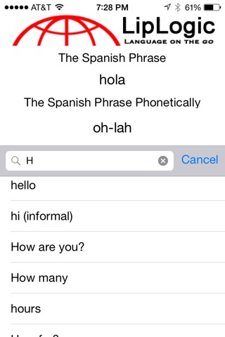 LipLogic Spanish Words and Phrases screenshot 2