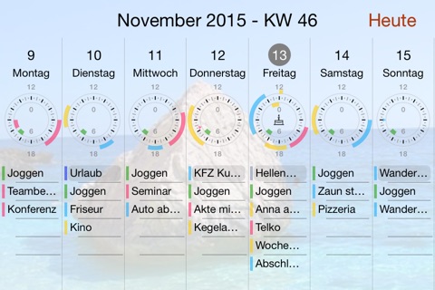 Jiffies Lite - Kalender in der Uhr screenshot 3
