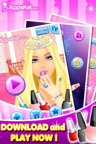 Princess Nail Salon For Fashion And Trendy Girls - A Make-Over Spa Like Party Experience For Cool Little Kids screenshot 4