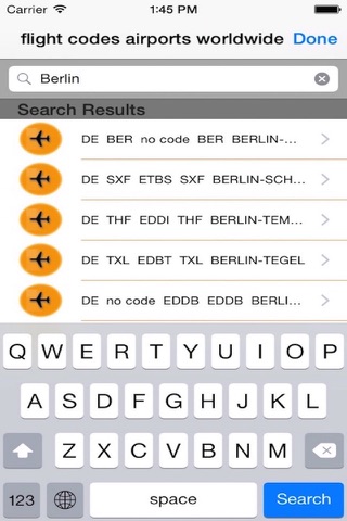 flight codes screenshot 3
