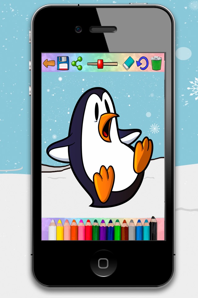 Pinta pinguinos mágico – colorear pingüino y  pintar pingüinos screenshot 4